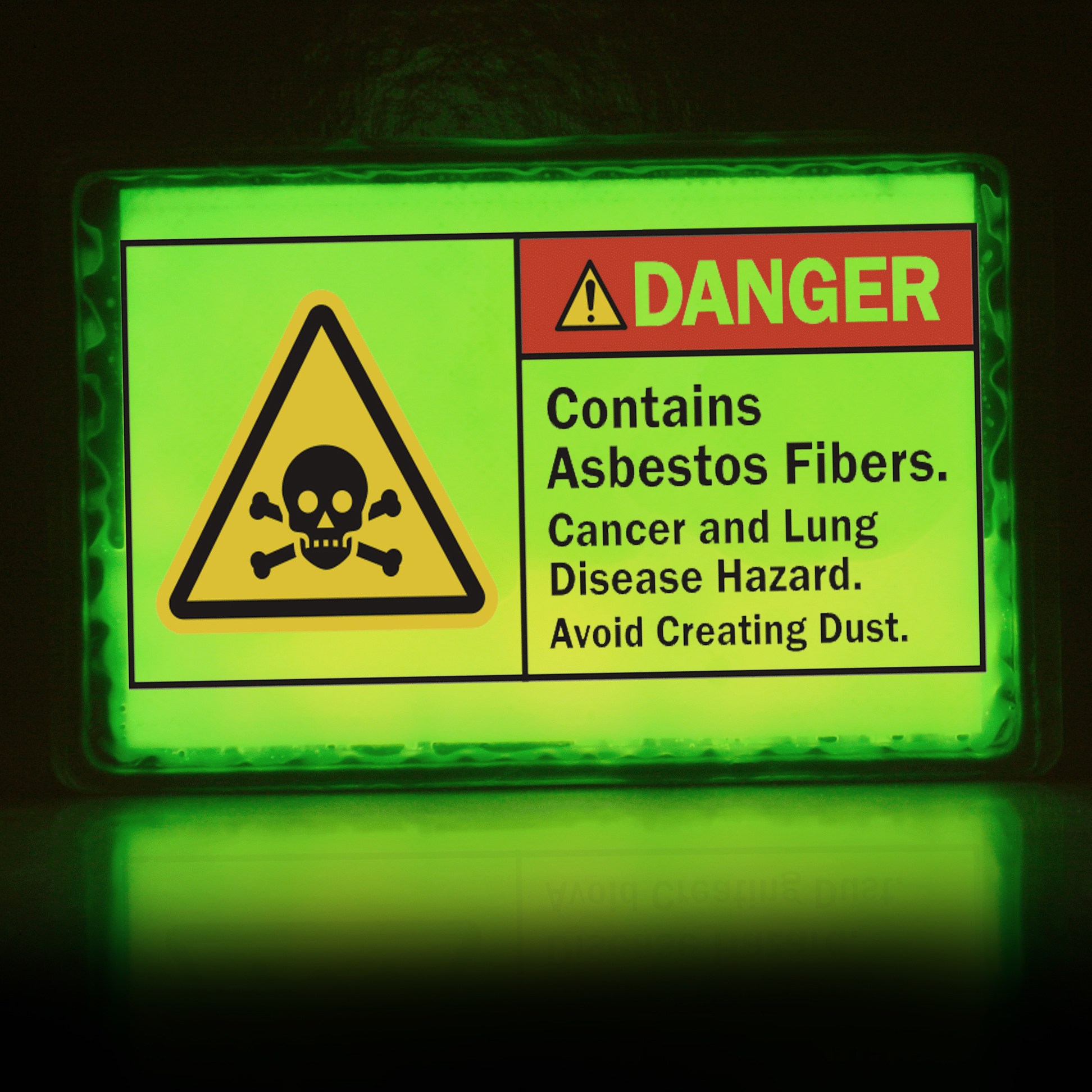 warning asbestos removal sign
