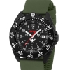 Enfocer Black Steel Silicone Band Olive
