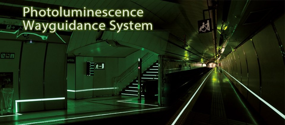 Photoluminescence tactile wayguidance system
